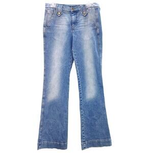 Vintage Marc Jacobs Boot Cut Jeans Mid Rise Light Wash Denim Blue Womens Size 10